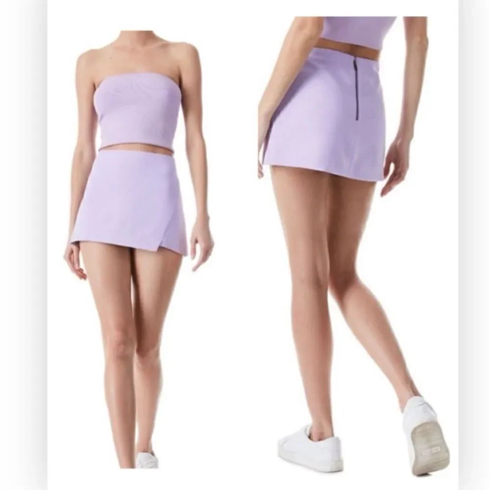 Alice + Olivia Lilia Crossover Miniskirt Size 12 Lavender NWT $250